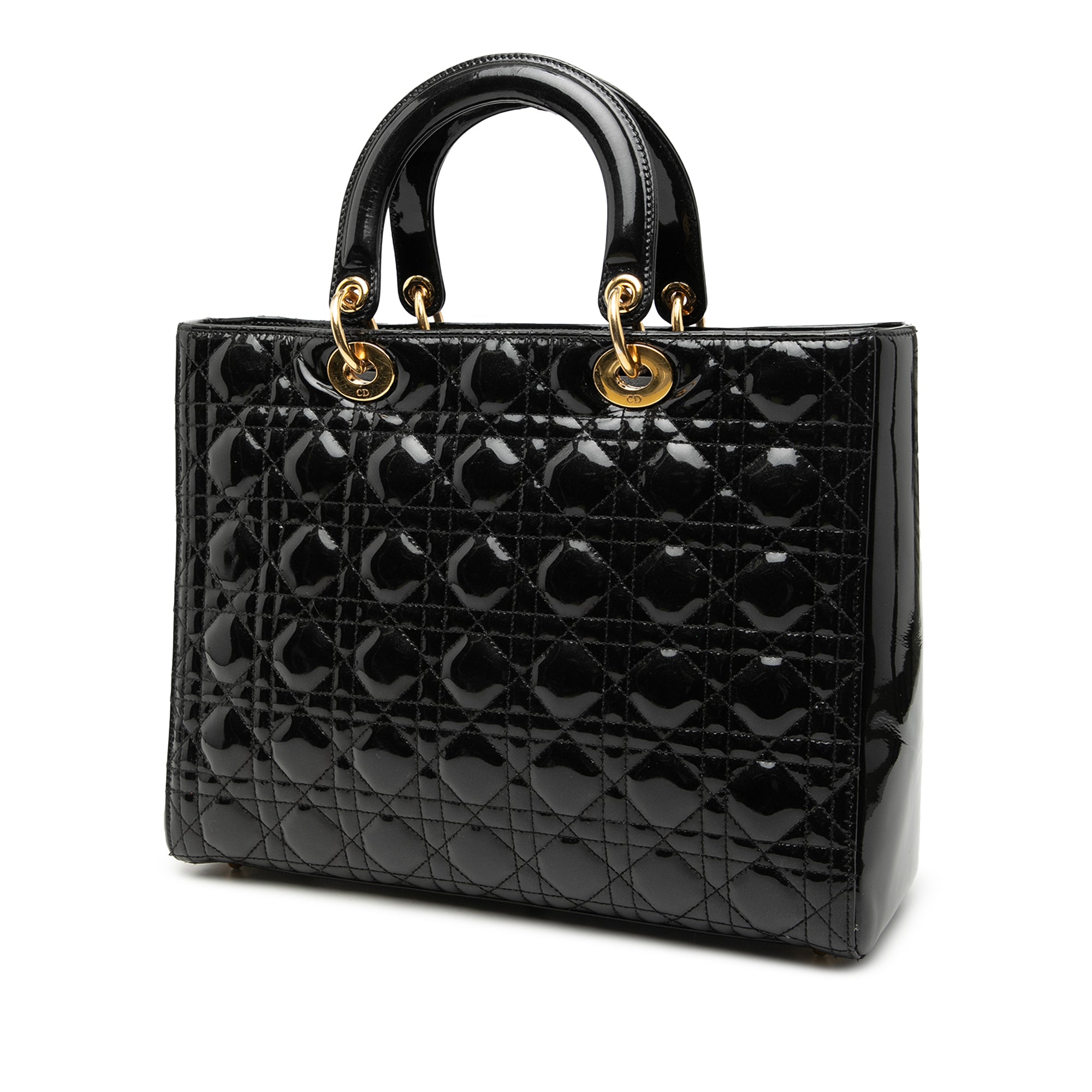Large Patent Cannage Lady Dior - Image 2