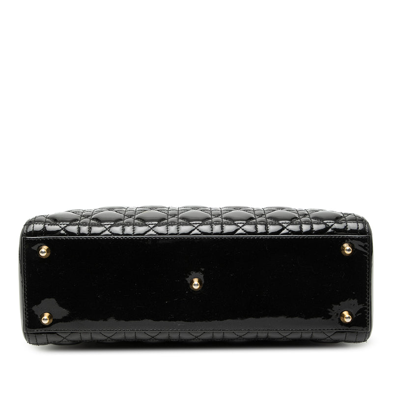 Large Patent Cannage Lady Dior - Image 3