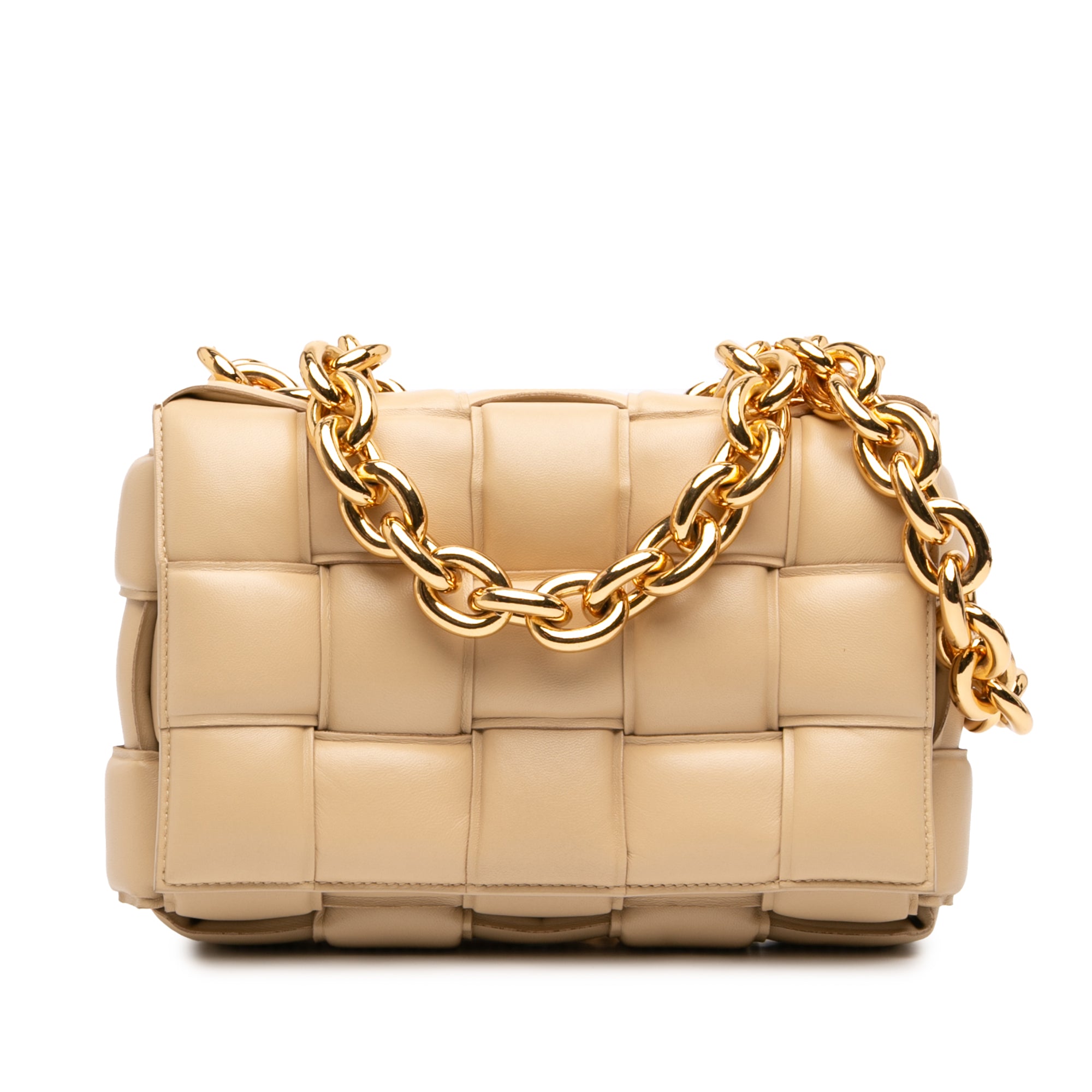 Nappa Intrecciato Padded Chain Cassette Satchel - Image 1