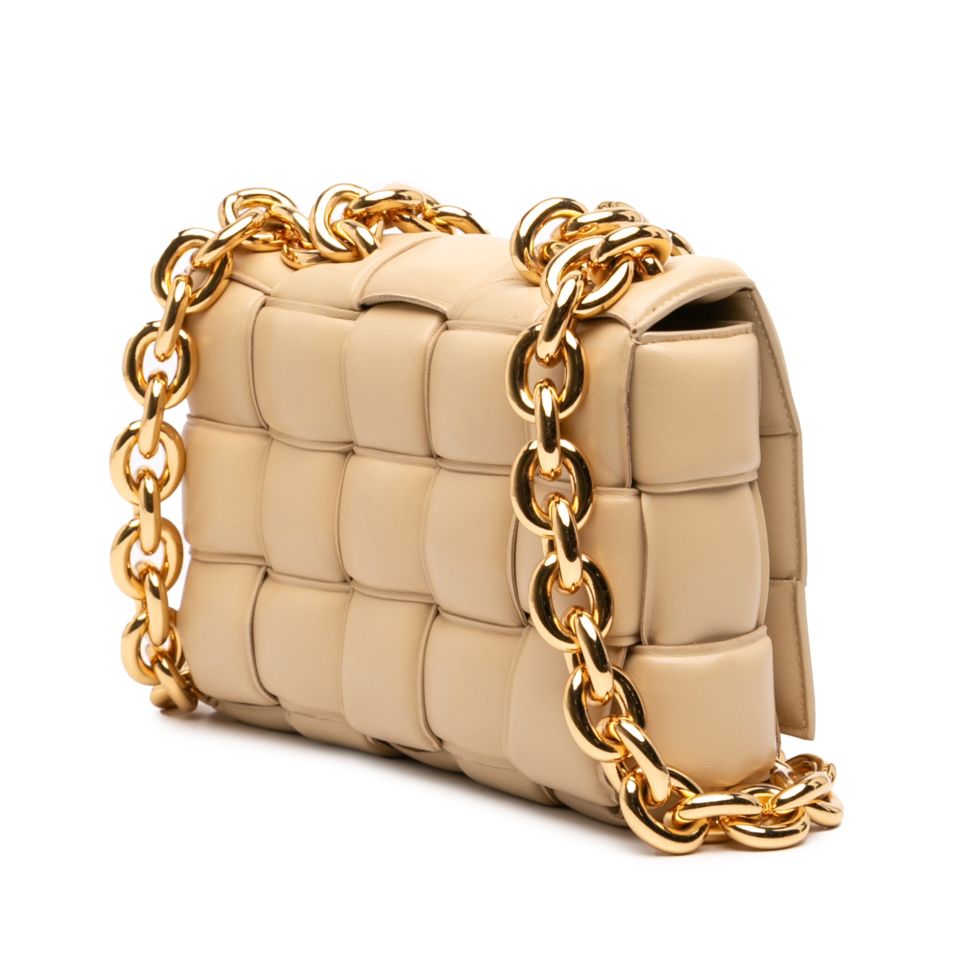 Nappa Intrecciato Padded Chain Cassette Satchel - Image 2