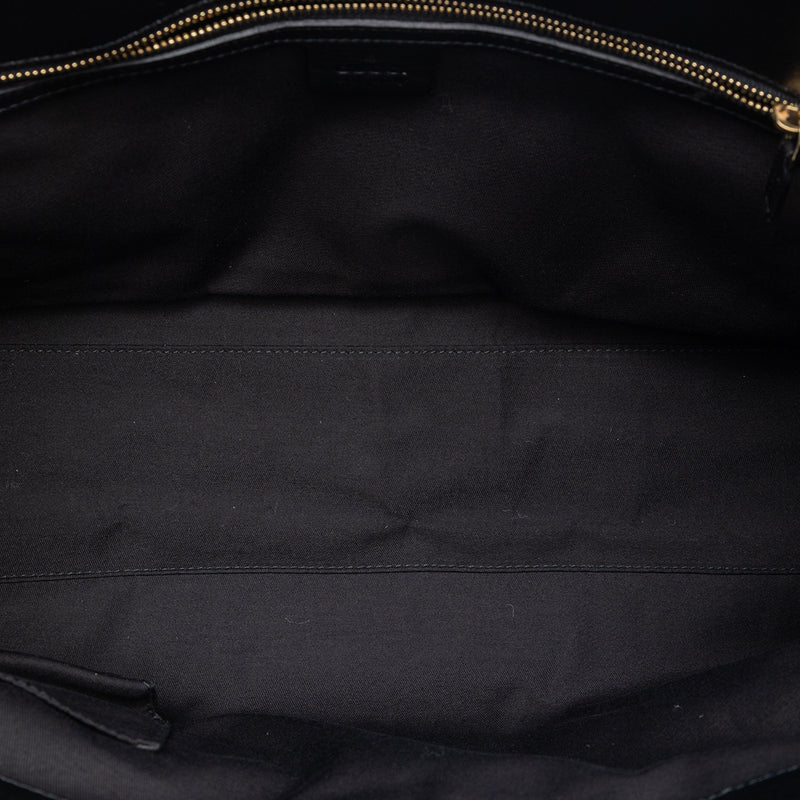 Medium Leather Bamboo Tassel Race Top Handle Bag - Image 4