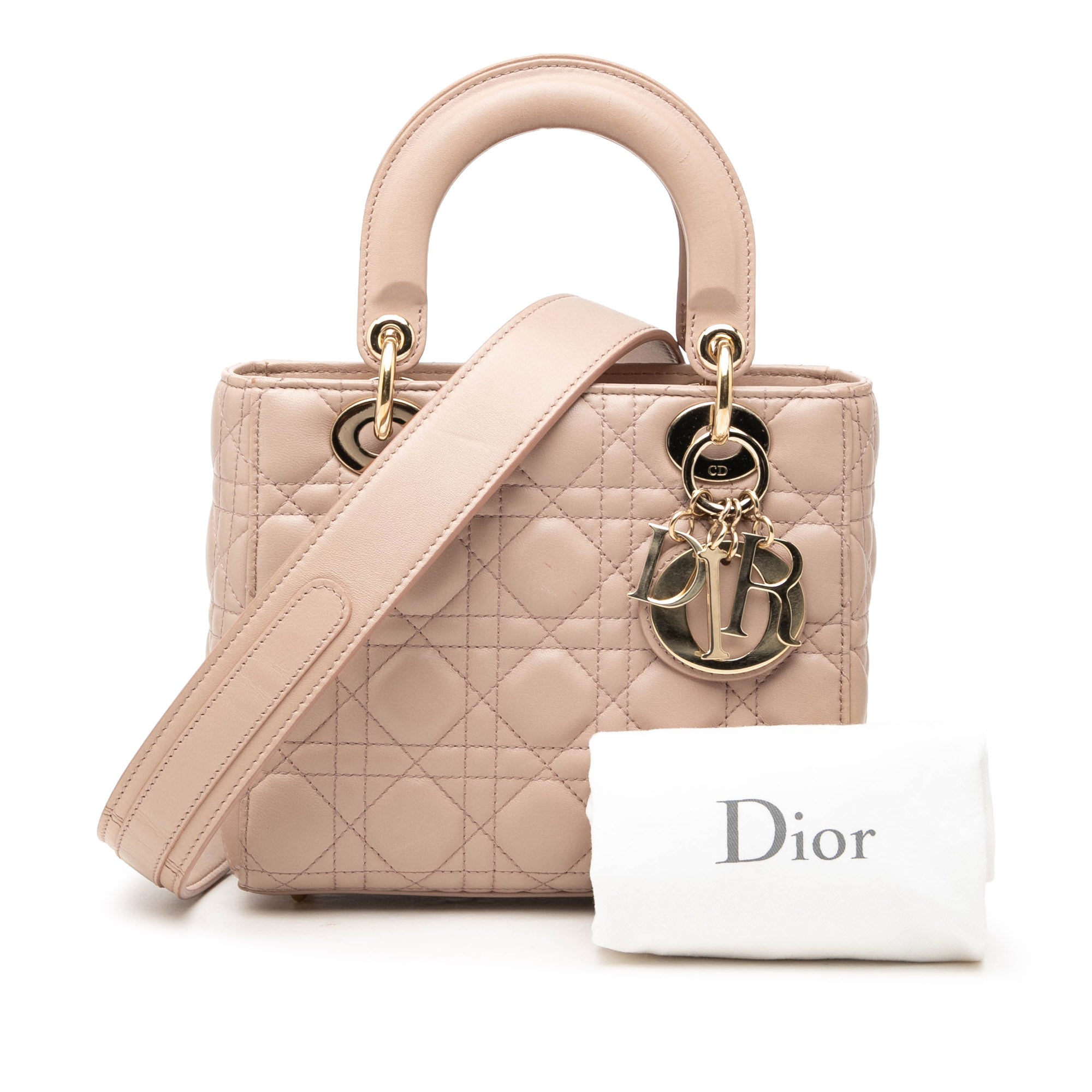 Small Lambskin Cannage My ABCDior Lady Dior - Image 8