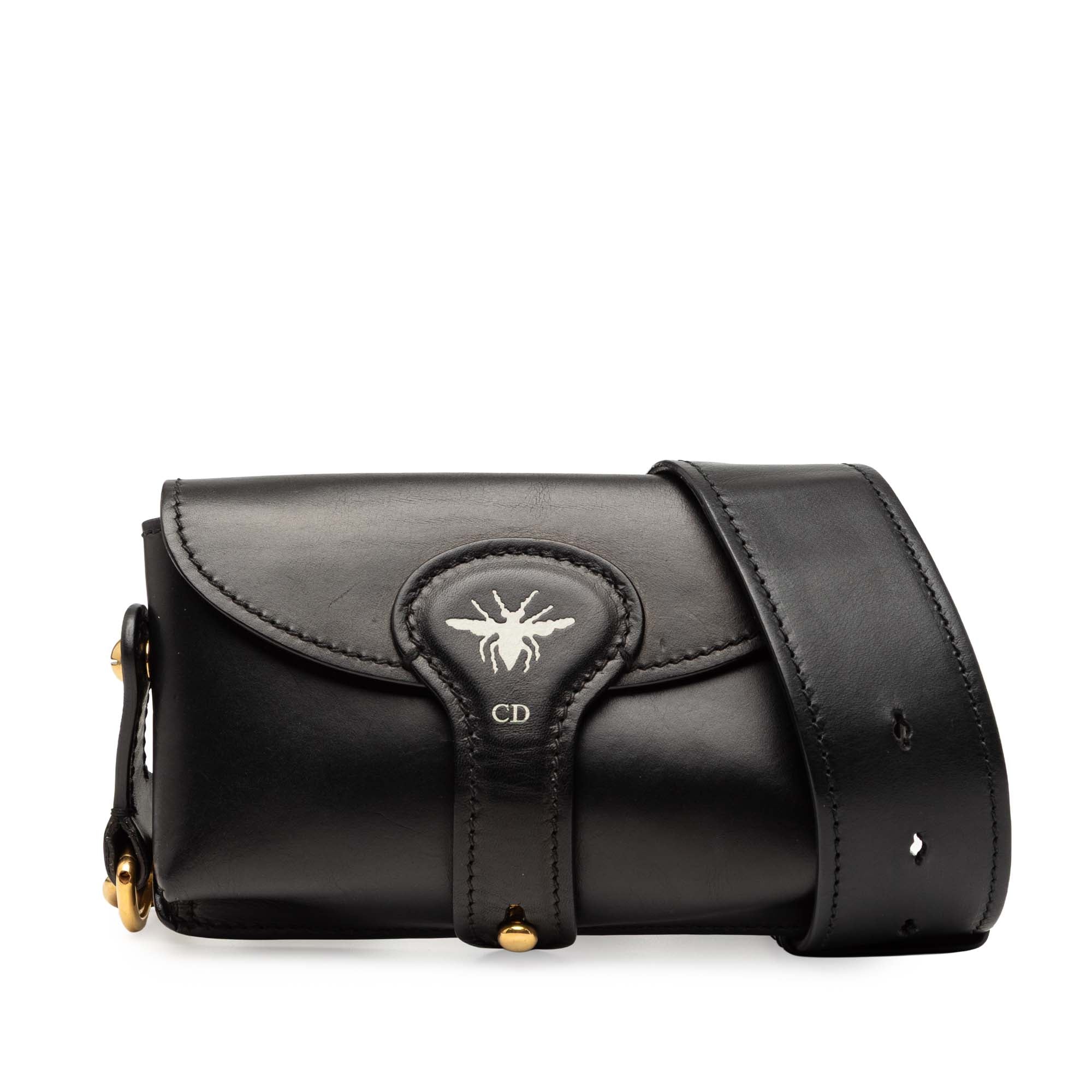 Mini Leather D Bee Saddle Bag - Image 1