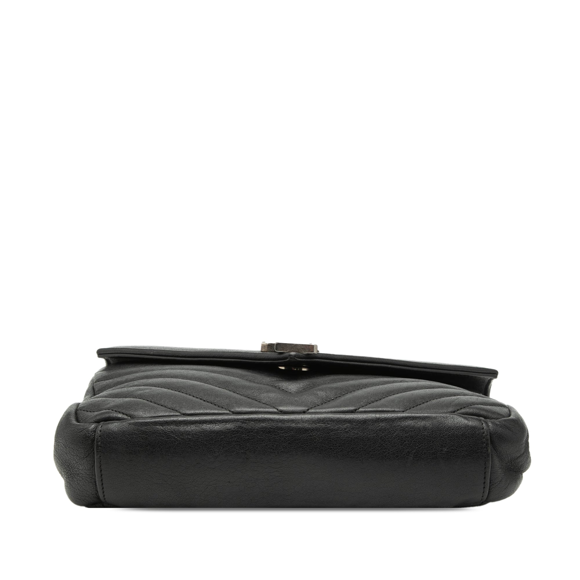 Medium Chevron Sheepskin Monogram College Satchel - Image 3