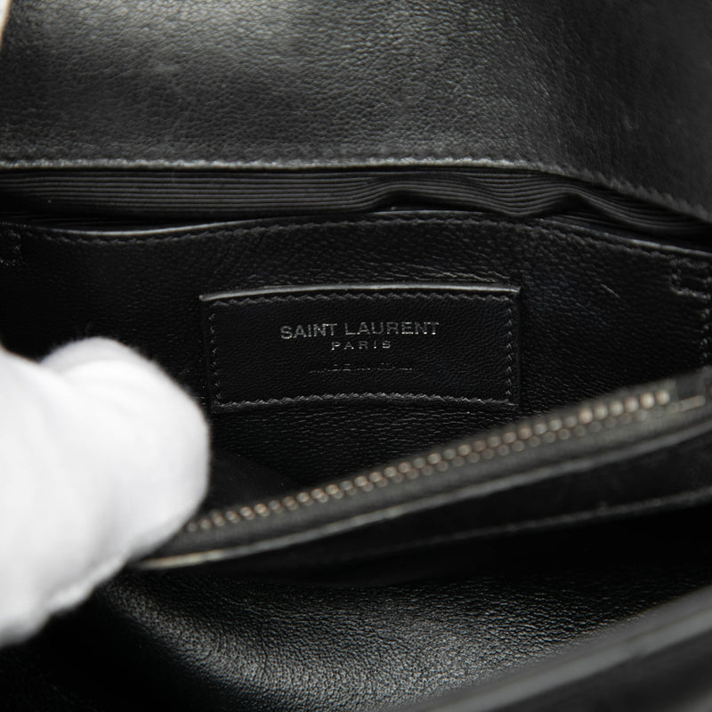 Medium Chevron Sheepskin Monogram College Satchel - Image 5