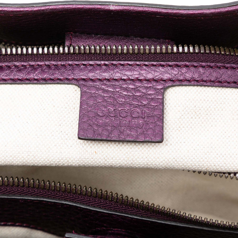 Medium Calfskin Bamboo Shopper Satchel - Image 5