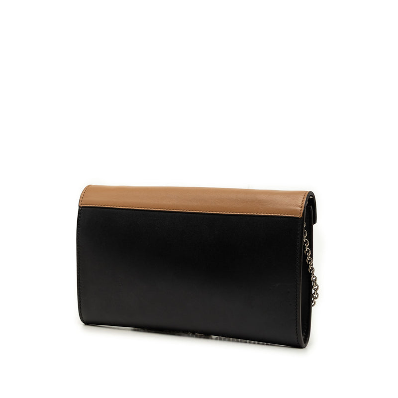 Tricolor Leather Pocket Envelope Wallet On Chain - Image 2