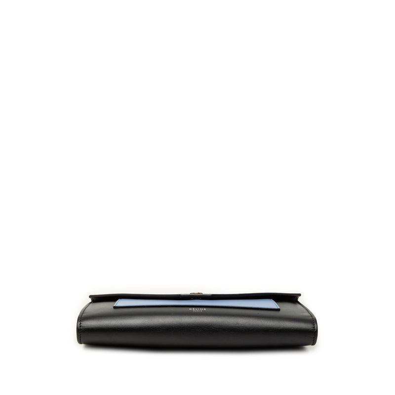 Tricolor Leather Pocket Envelope Wallet On Chain - Image 3