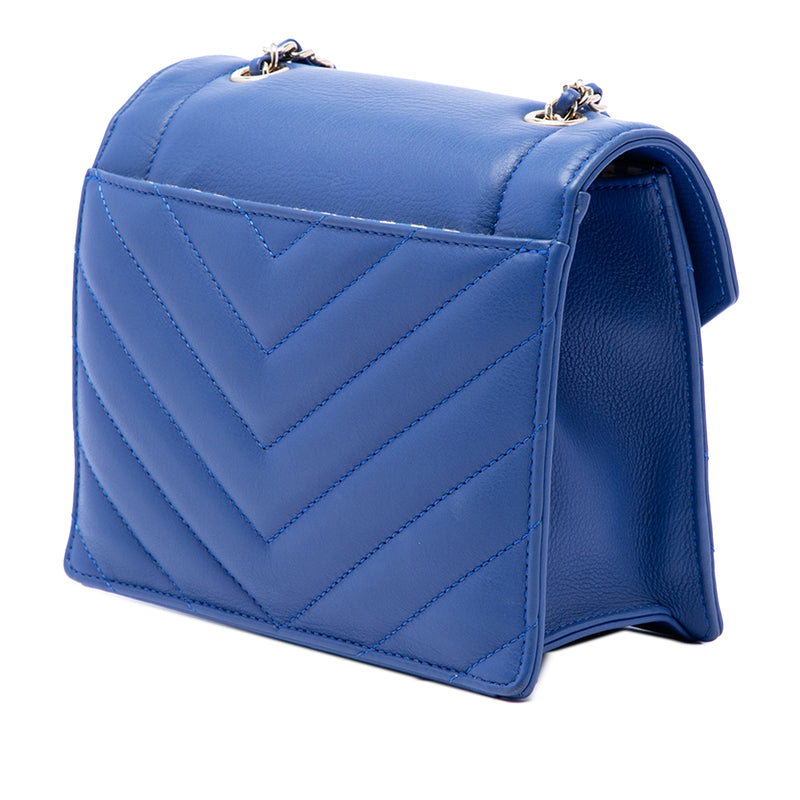 Small CC Chevron Calfskin Envelope Flap - Image 2