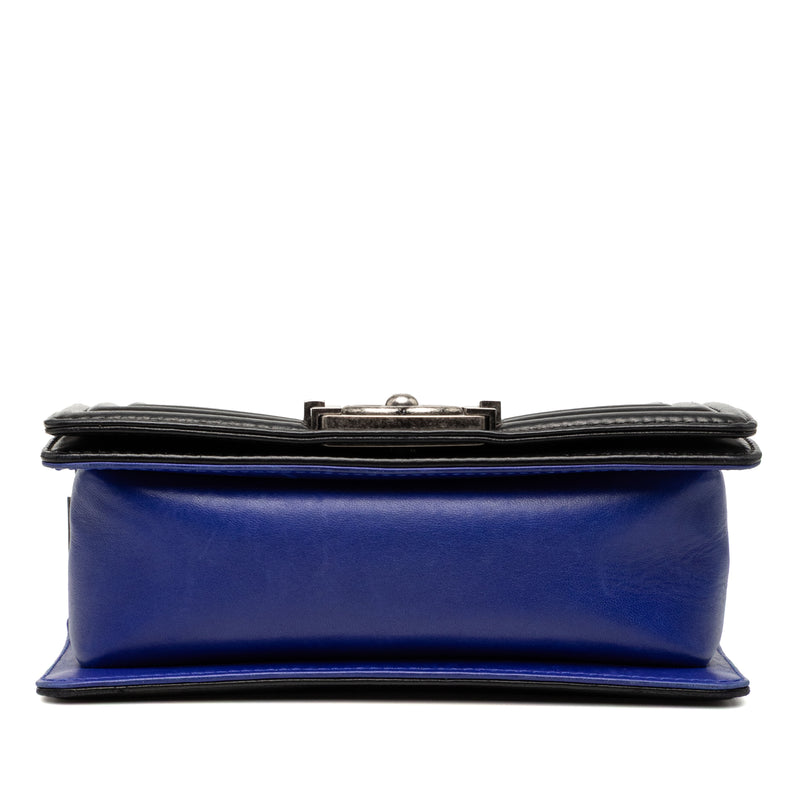 Small Bicolor Lambskin Boy Flap - Image 3