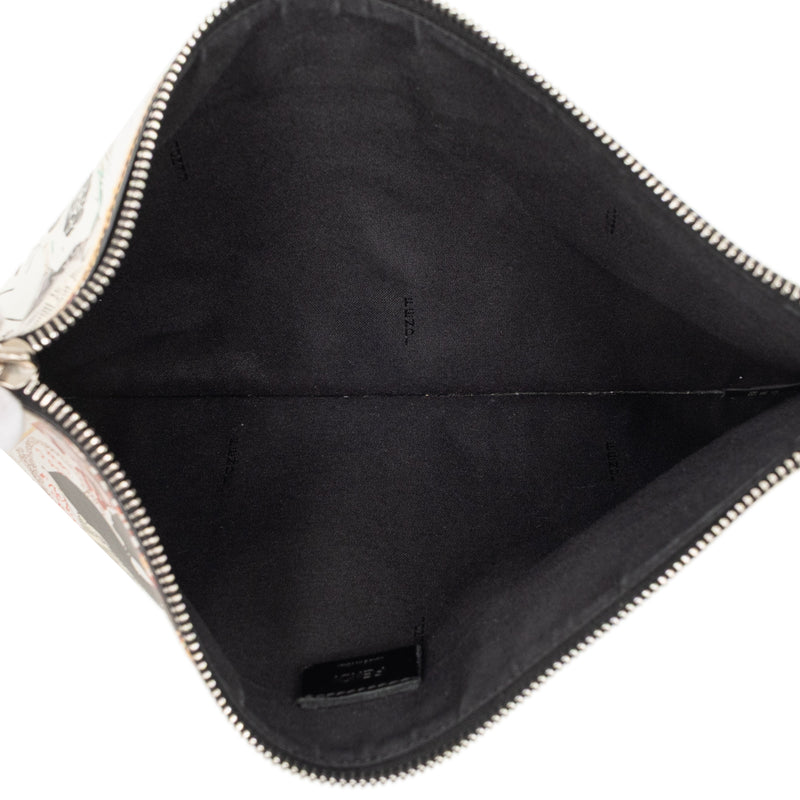 Karl Kollage Printed Leather Zip Clutch - Image 4