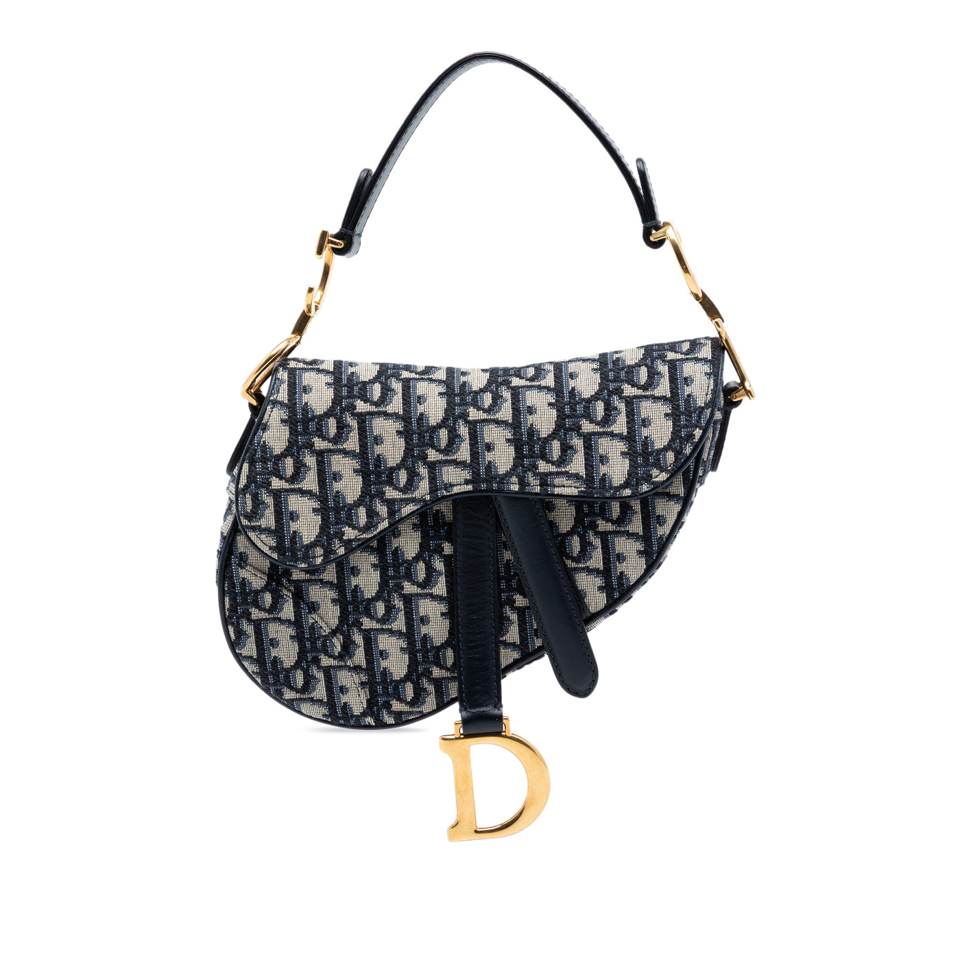 Mini Oblique Canvas Saddle Bag - Image 1