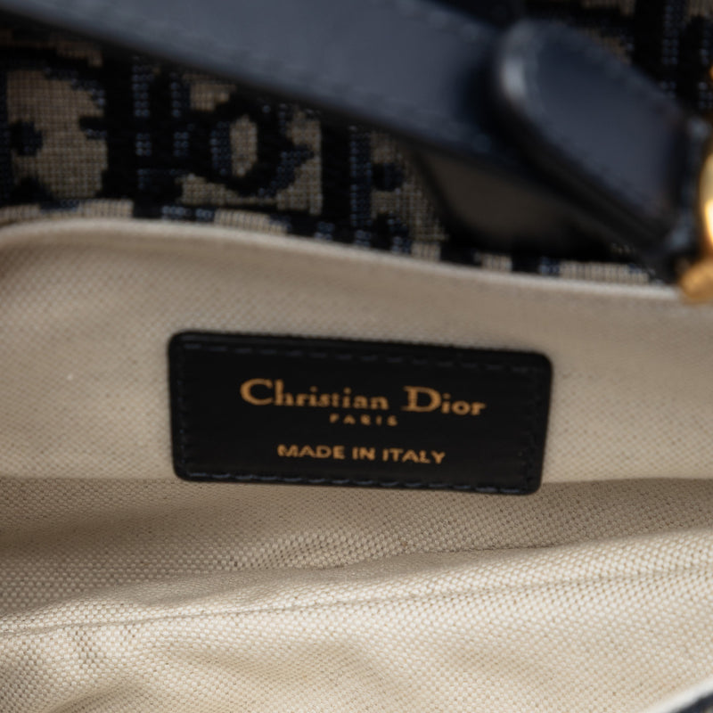 Mini Oblique Canvas Saddle Bag - Image 4