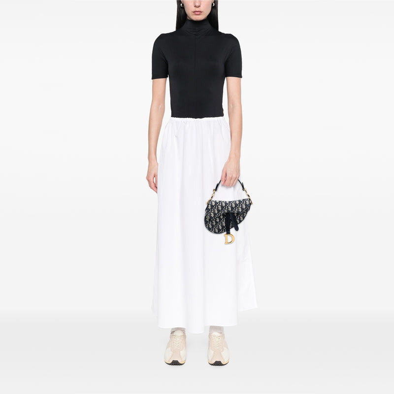 Mini Oblique Canvas Saddle Bag - Image 6