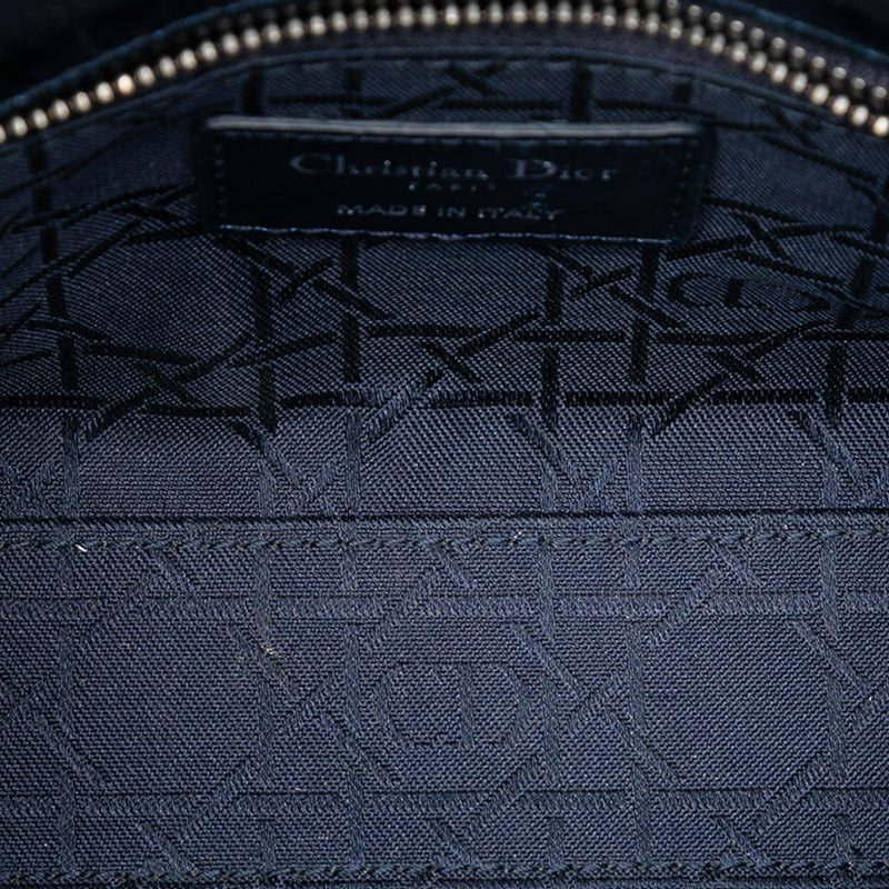 Mini Metallic Crinkled Lambskin Cannage Lady Dior - Image 4