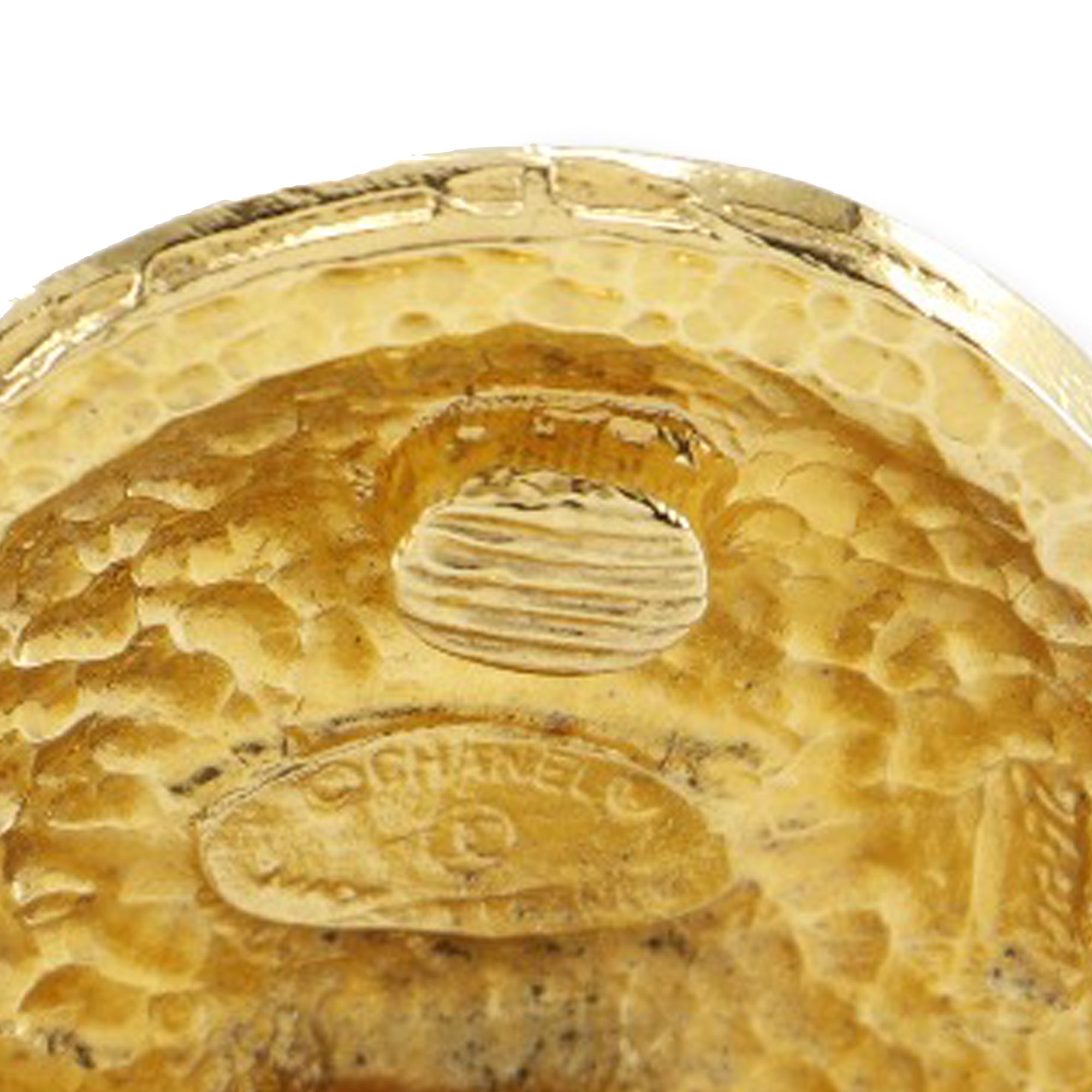 Gold Plated Rue Cambon Crest Clip On Earrings - Image 13