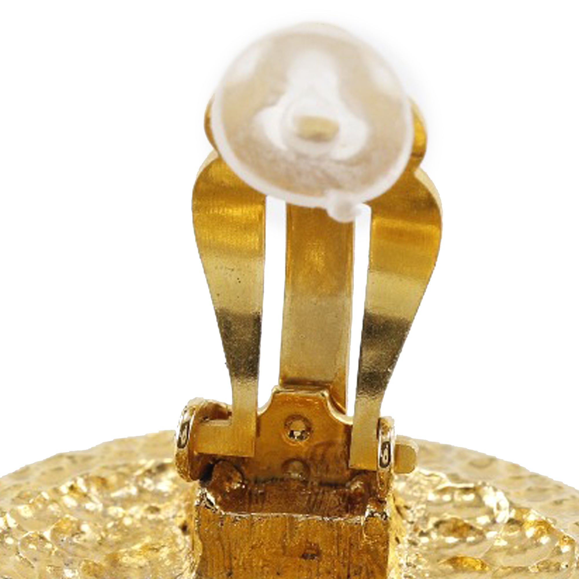 Gold Plated Rue Cambon Crest Clip On Earrings - Image 14