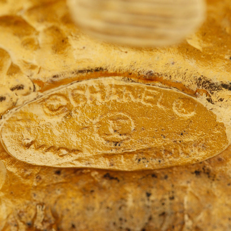 Gold Plated Rue Cambon Crest Clip On Earrings - Image 5