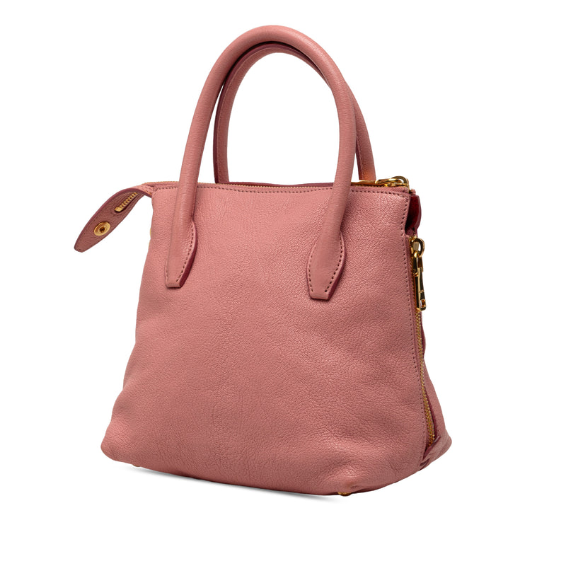 Goatskin Madras Side Zip Satchel - Image 2