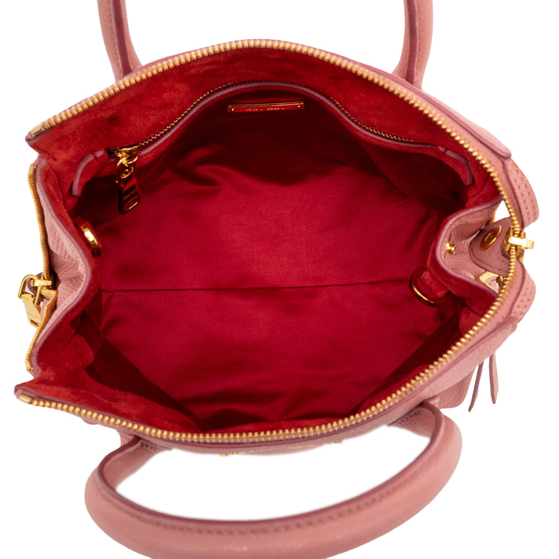 Goatskin Madras Side Zip Satchel - Image 4