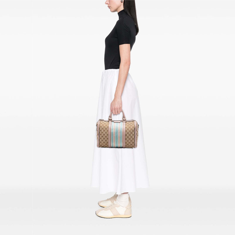 Medium GG Canvas Web Joy Boston Bag - Image 7