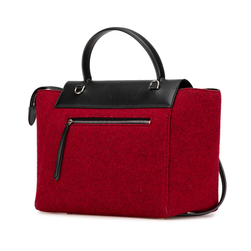 Mini Felt and Calfskin Belt Satchel - Image 2