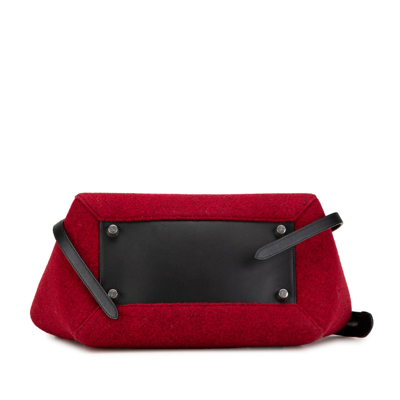 Mini Felt and Calfskin Belt Satchel - Image 3