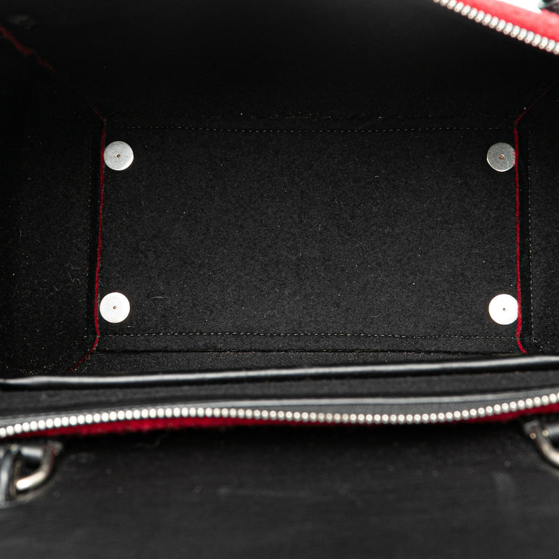 Mini Felt and Calfskin Belt Satchel - Image 4