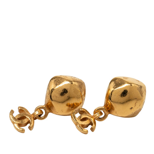 CC Gold Plated Dangling Push Back Earrings - Image 1