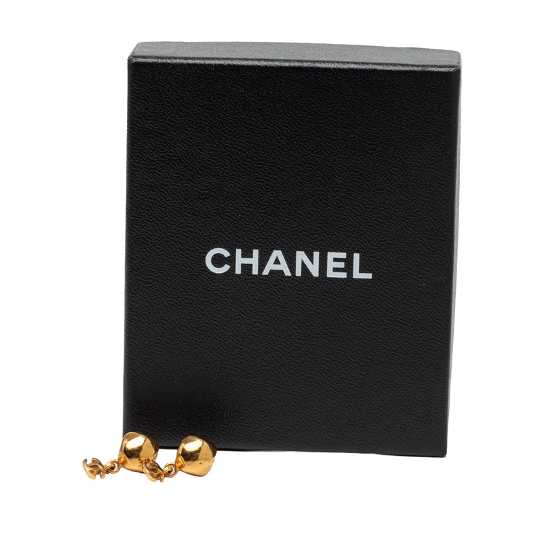 CC Gold Plated Dangling Push Back Earrings - Image 4