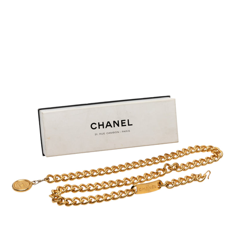 CC Gold Plated 31 Rue Cambon Medallion Chain Belt - Image 6