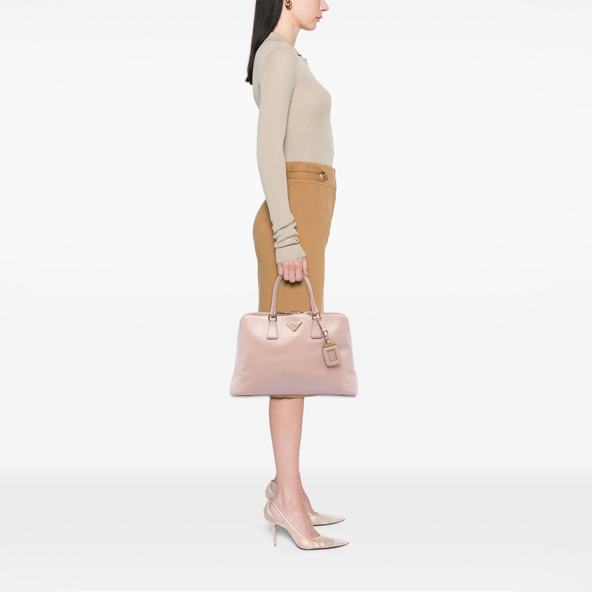 Large Saffiano Lux Promenade Satchel - Image 6
