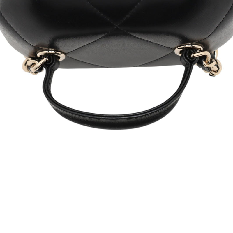 CC Quilted Lambskin Hexagon Top Handle Vanity Case - Image 9