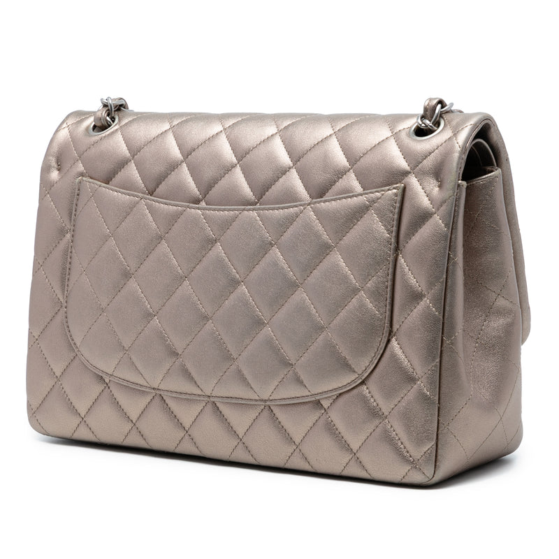 Jumbo Classic Metallic Lambskin Double Flap - Image 2