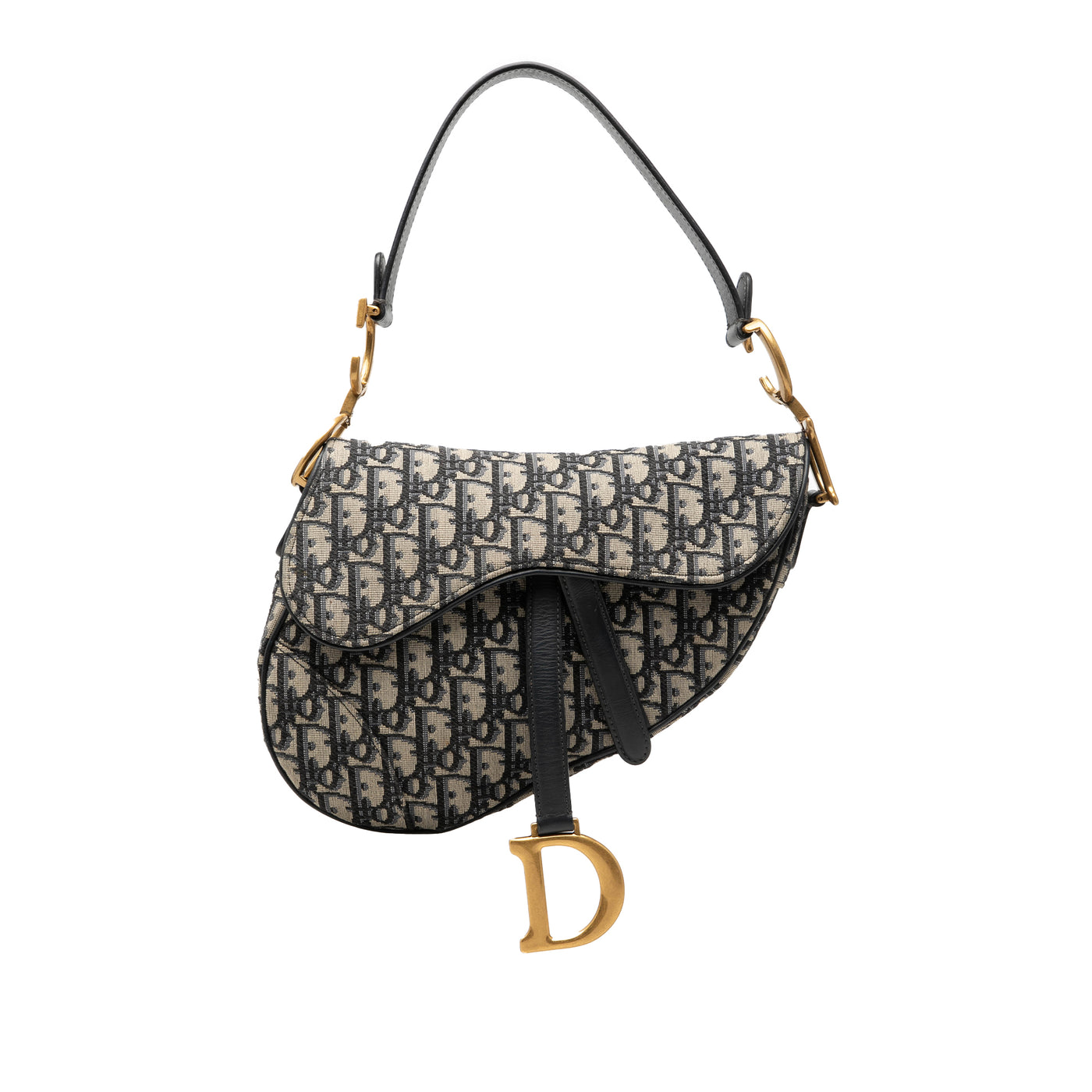 Oblique Canvas Saddle Bag - Image 1