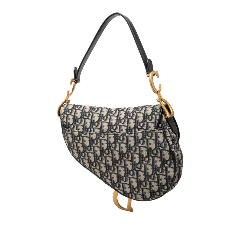 Oblique Canvas Saddle Bag - Image 2