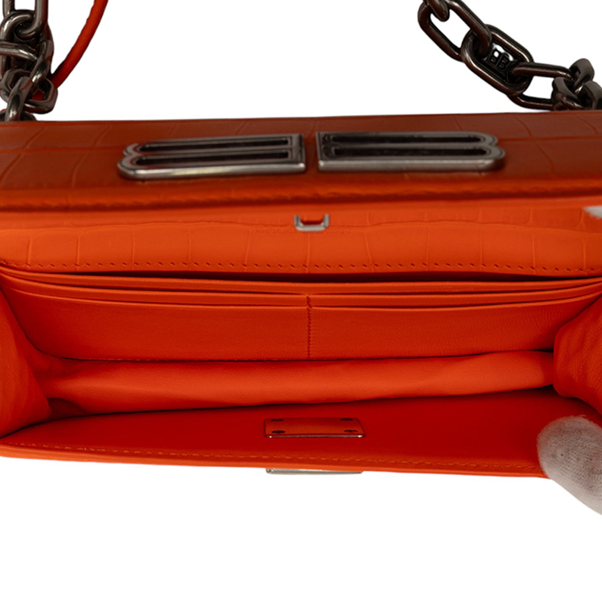 Croc Embossed Calfskin Gossip Chain Bag XS - Image 4