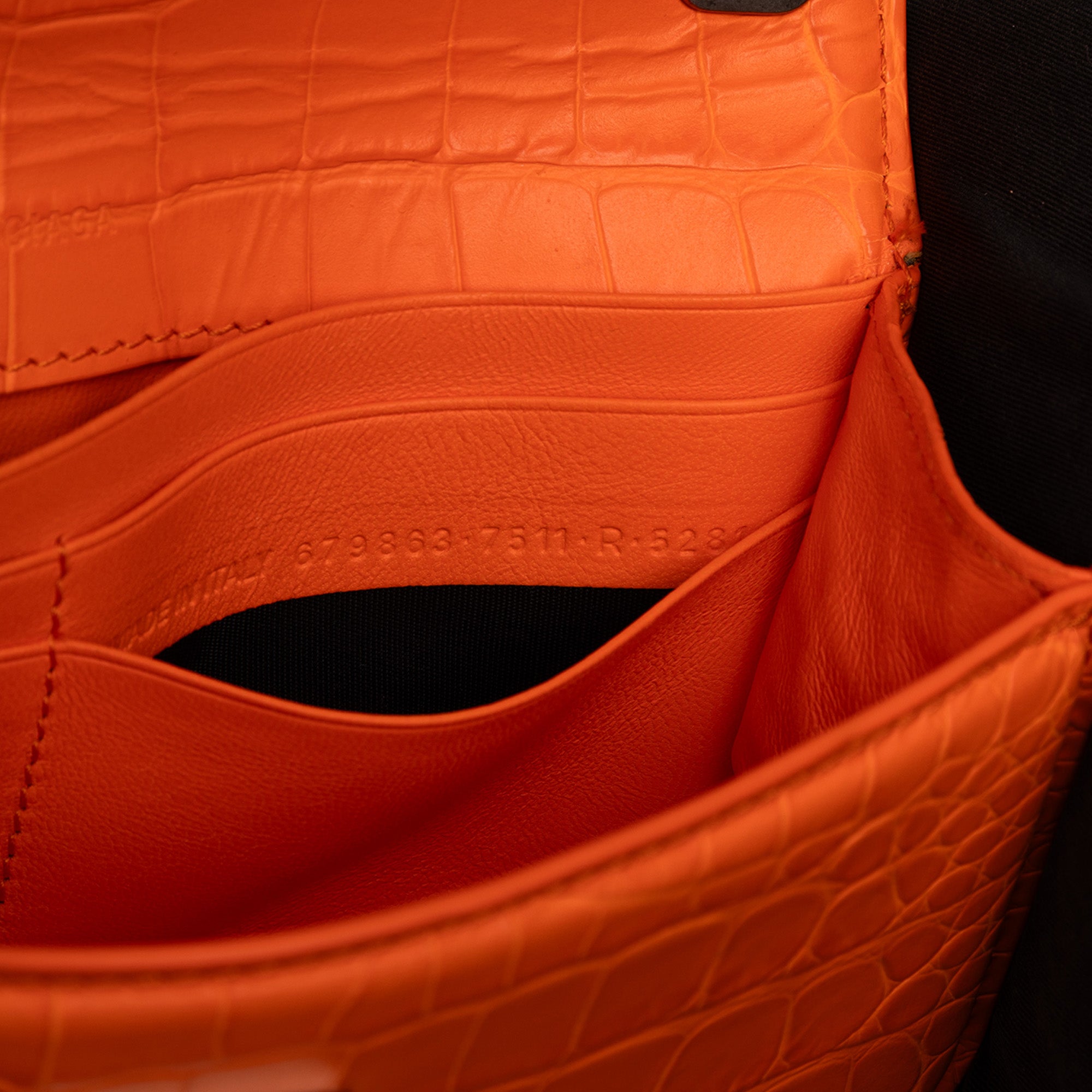 Croc Embossed Calfskin Gossip Chain Bag XS - Image 7