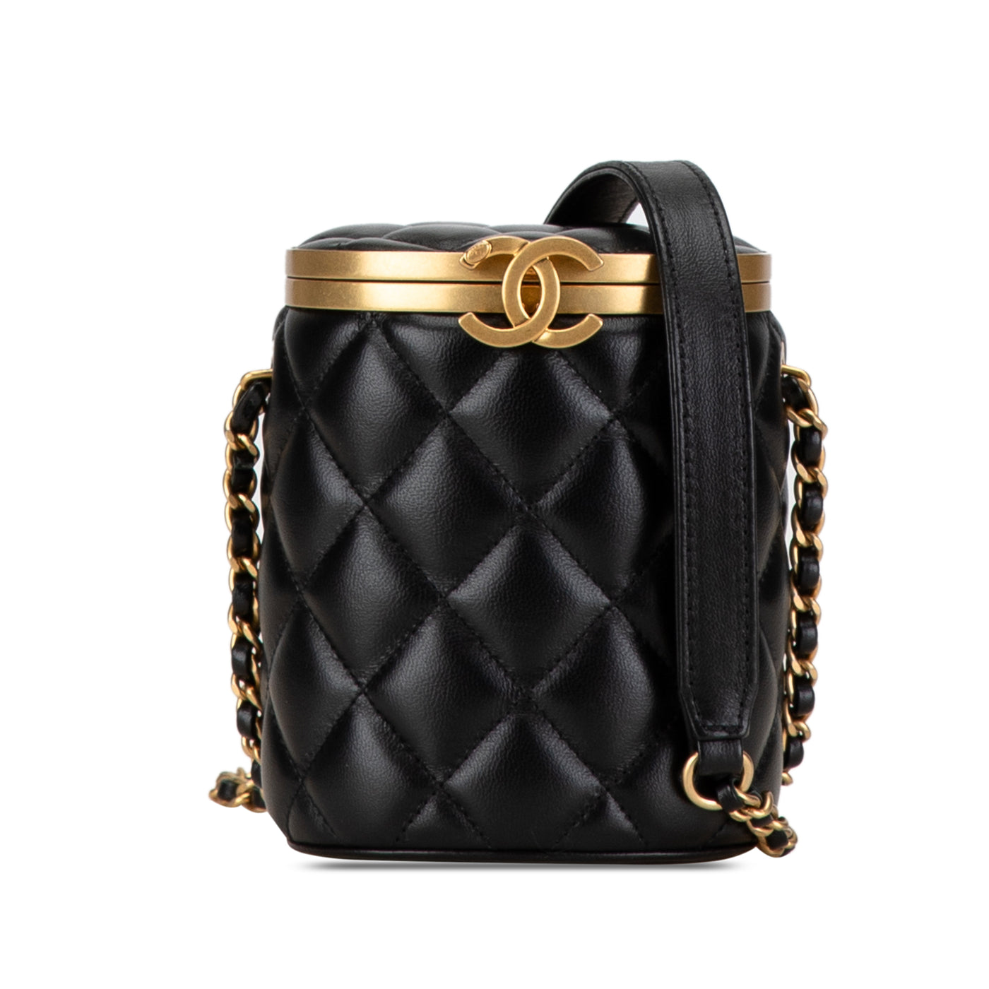 Mini Quilted Lambskin Crown Box Bag - Image 1