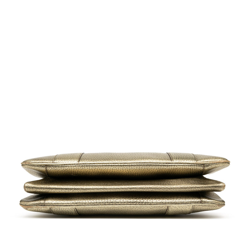 Metallic Calfskin Metal Bamboo Handbag - Image 3