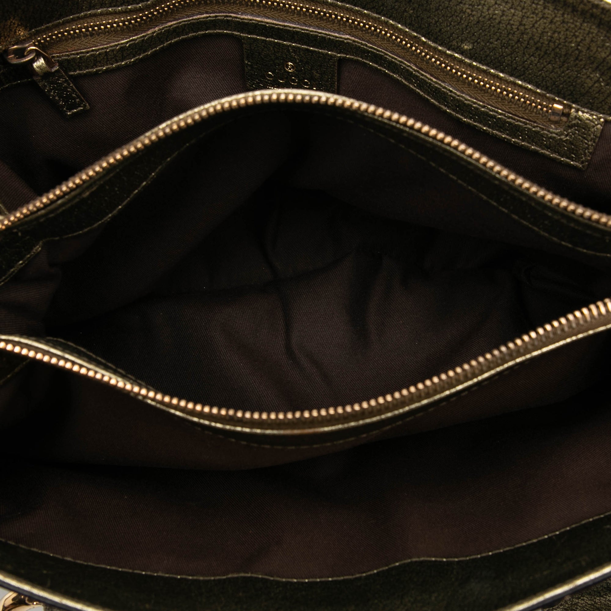 Metallic Calfskin Metal Bamboo Handbag - Image 4