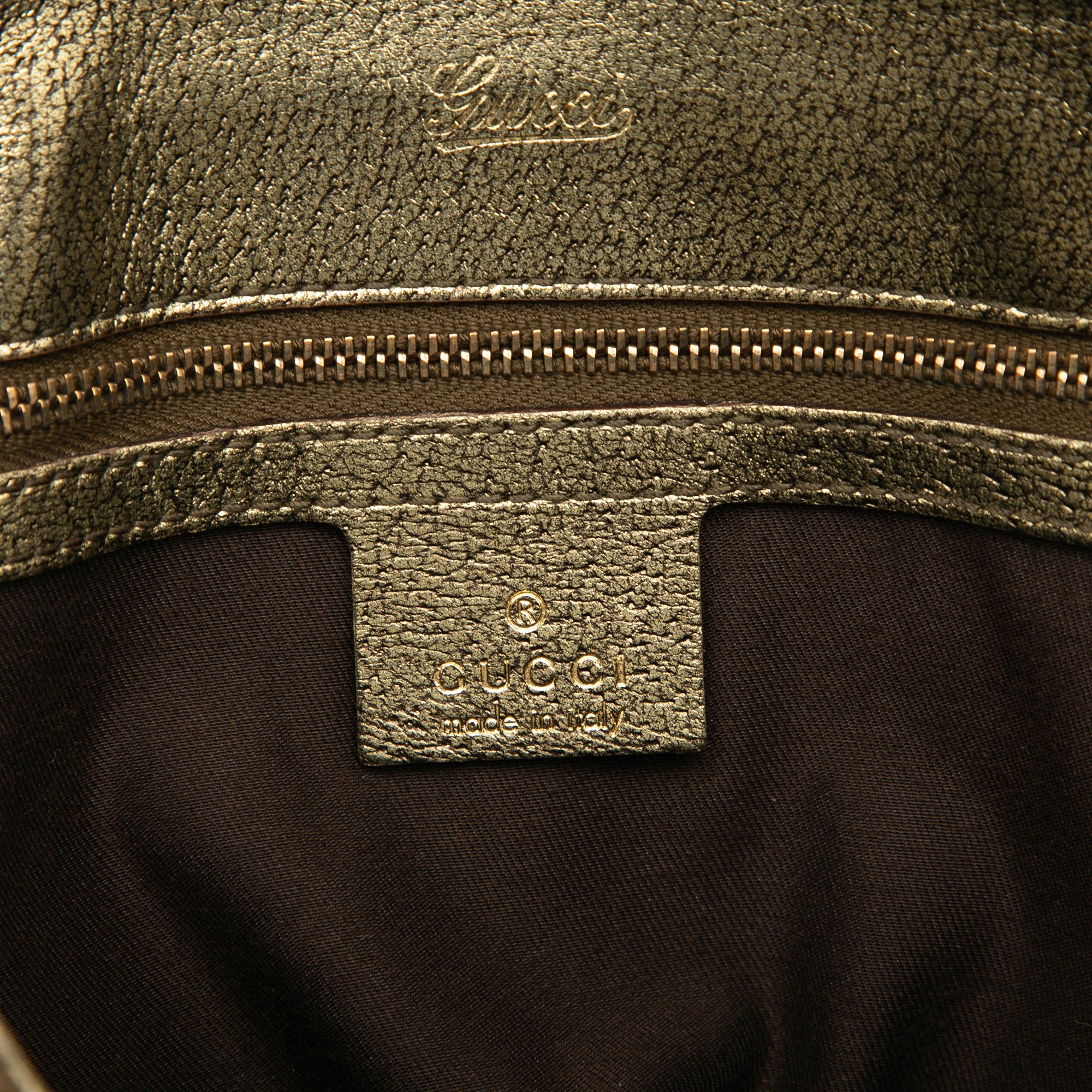 Metallic Calfskin Metal Bamboo Handbag - Image 5