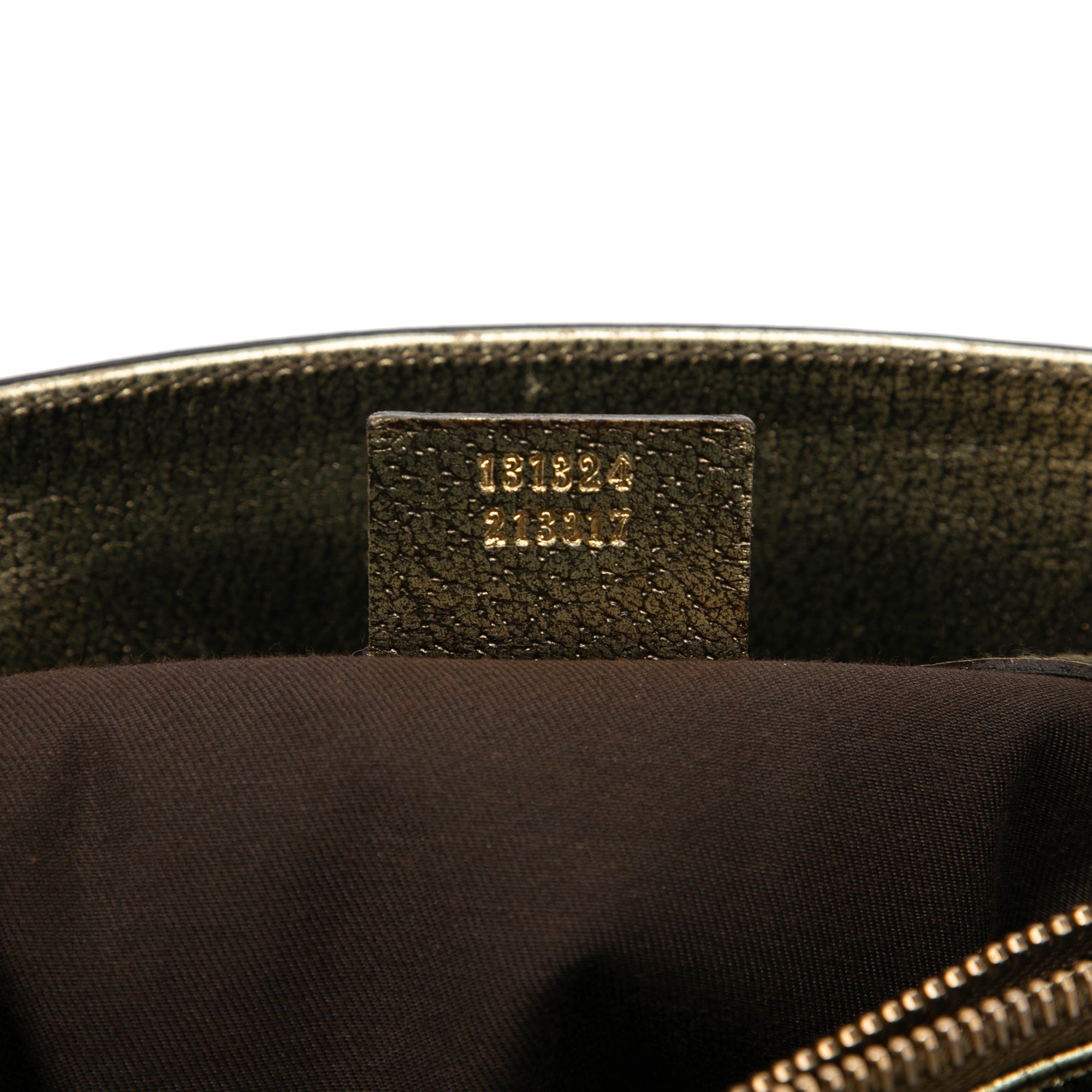 Metallic Calfskin Metal Bamboo Handbag - Image 6