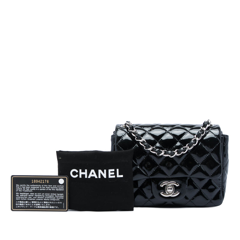 Mini Square Classic Patent Single Flap - Image 6