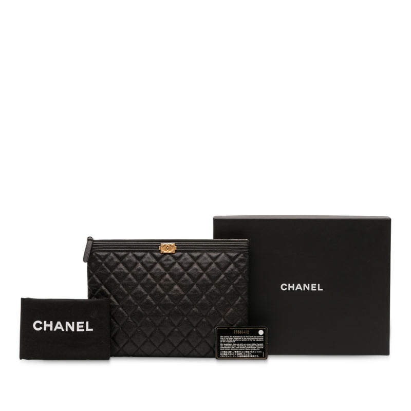 Medium Quilted Caviar Boy O Case Clutch - Image 11