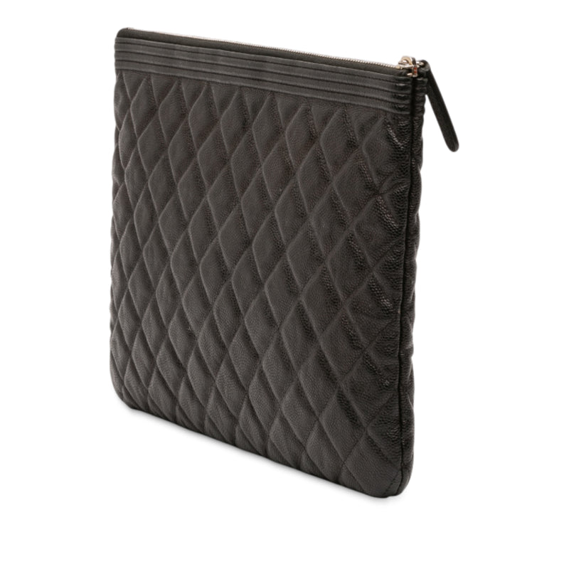 Medium Quilted Caviar Boy O Case Clutch - Image 2