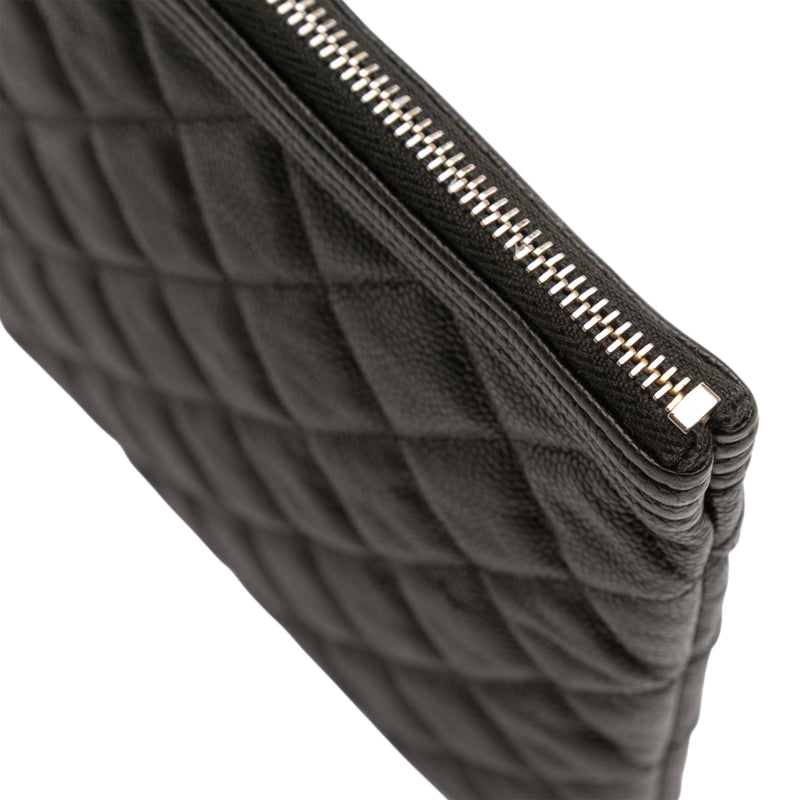 Medium Quilted Caviar Boy O Case Clutch - Image 9