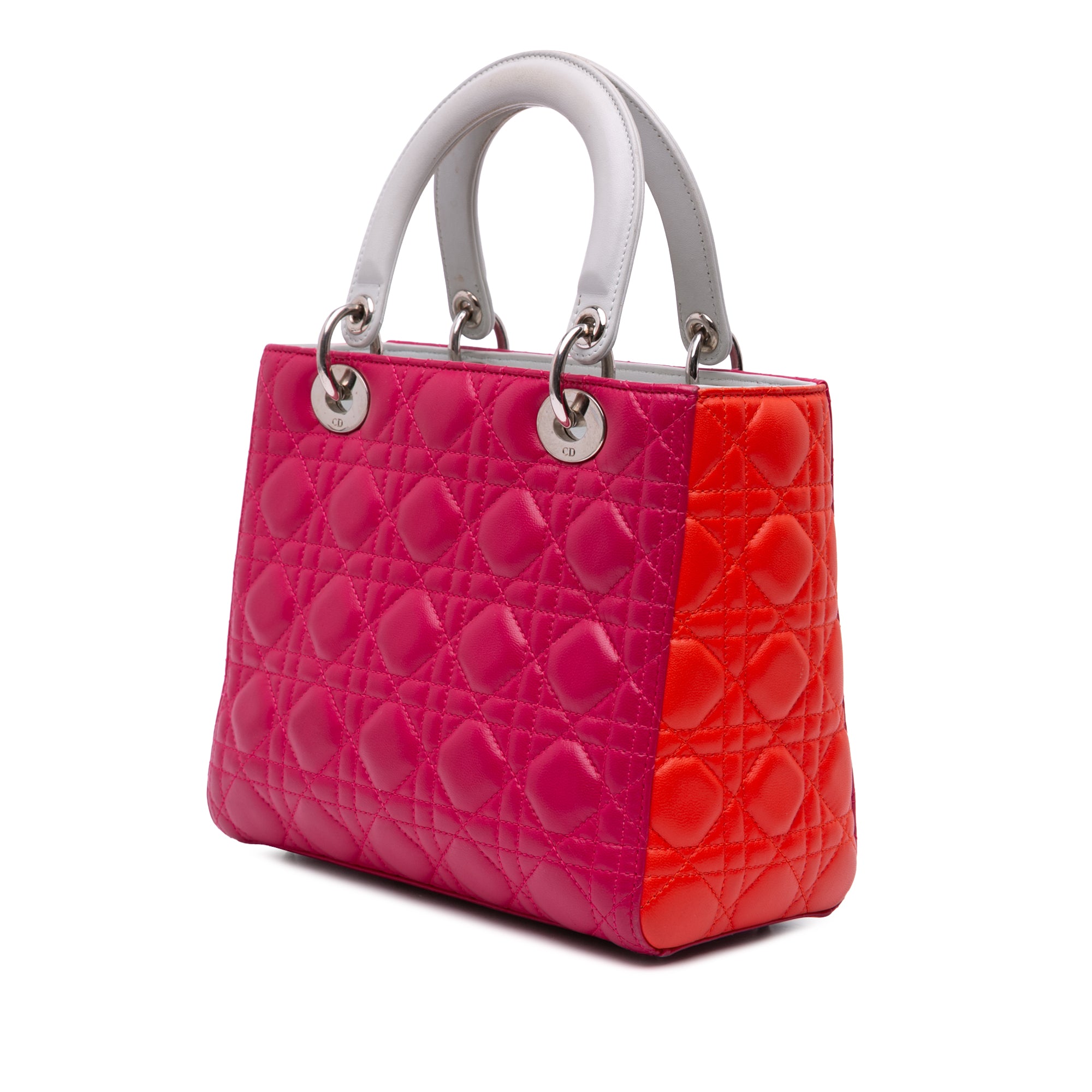 Medium Tricolor Lambskin Cannage Lady Dior - Image 2