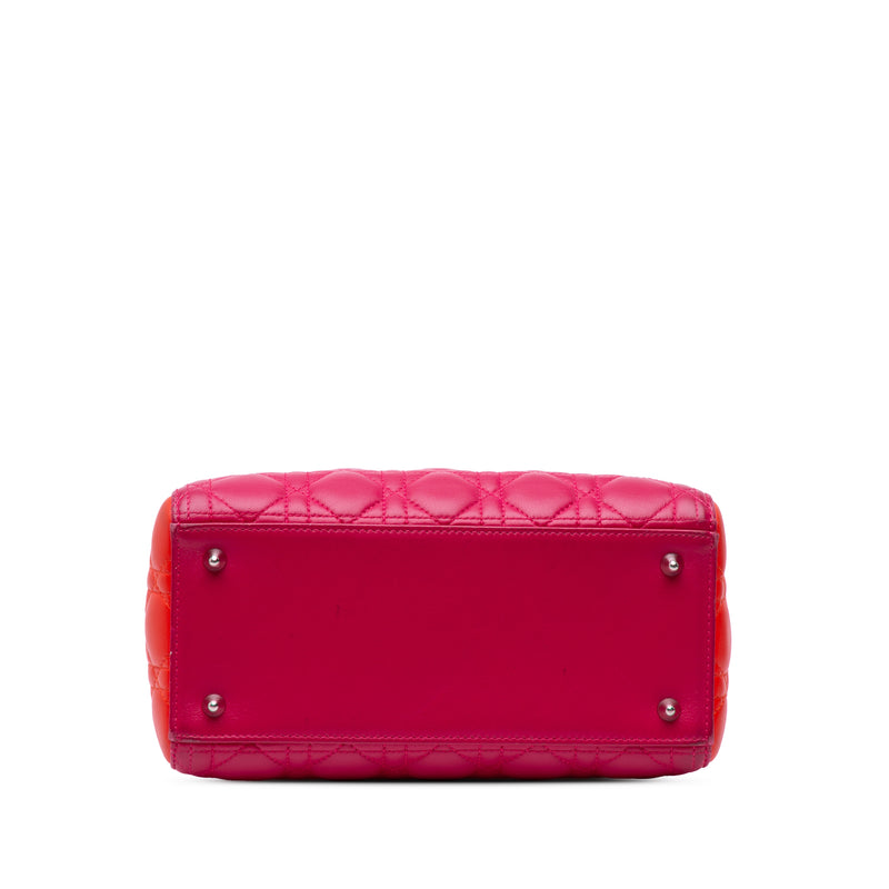 Medium Tricolor Lambskin Cannage Lady Dior - Image 3