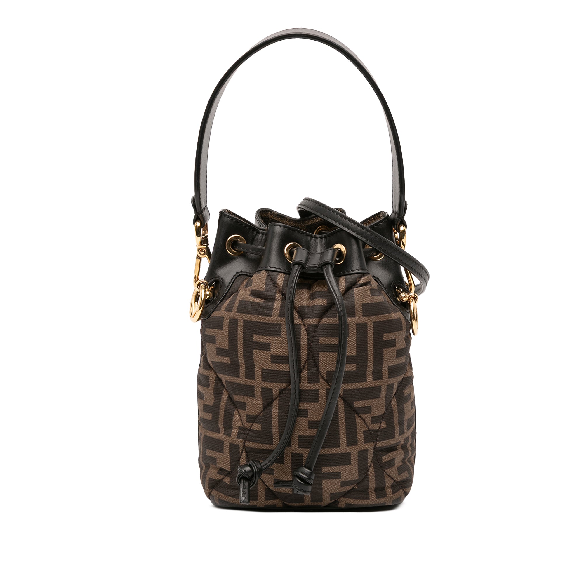 Mini Quilted Silk FF 1974 Mon Tresor Bucket Bag - Image 1